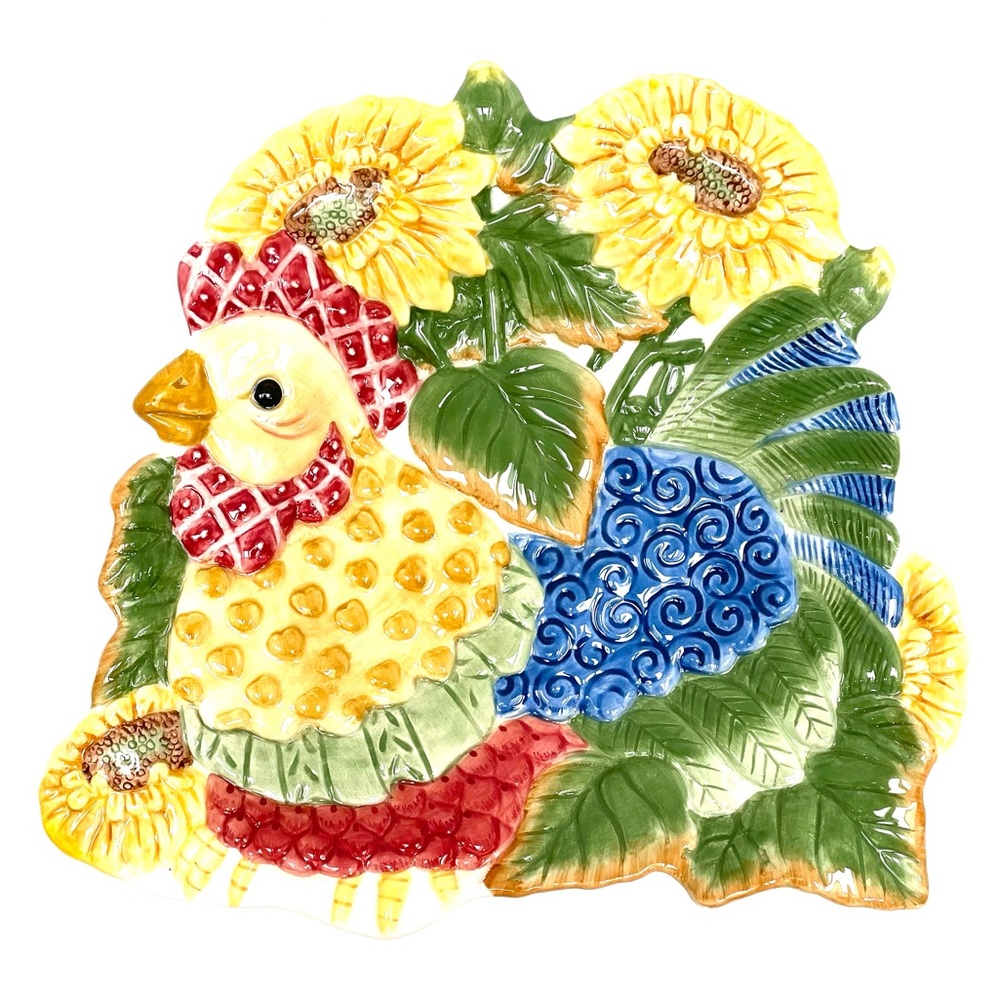 Fitz & Floyd 'Just Us Chicks' Canapé Plate Vintage 1980's